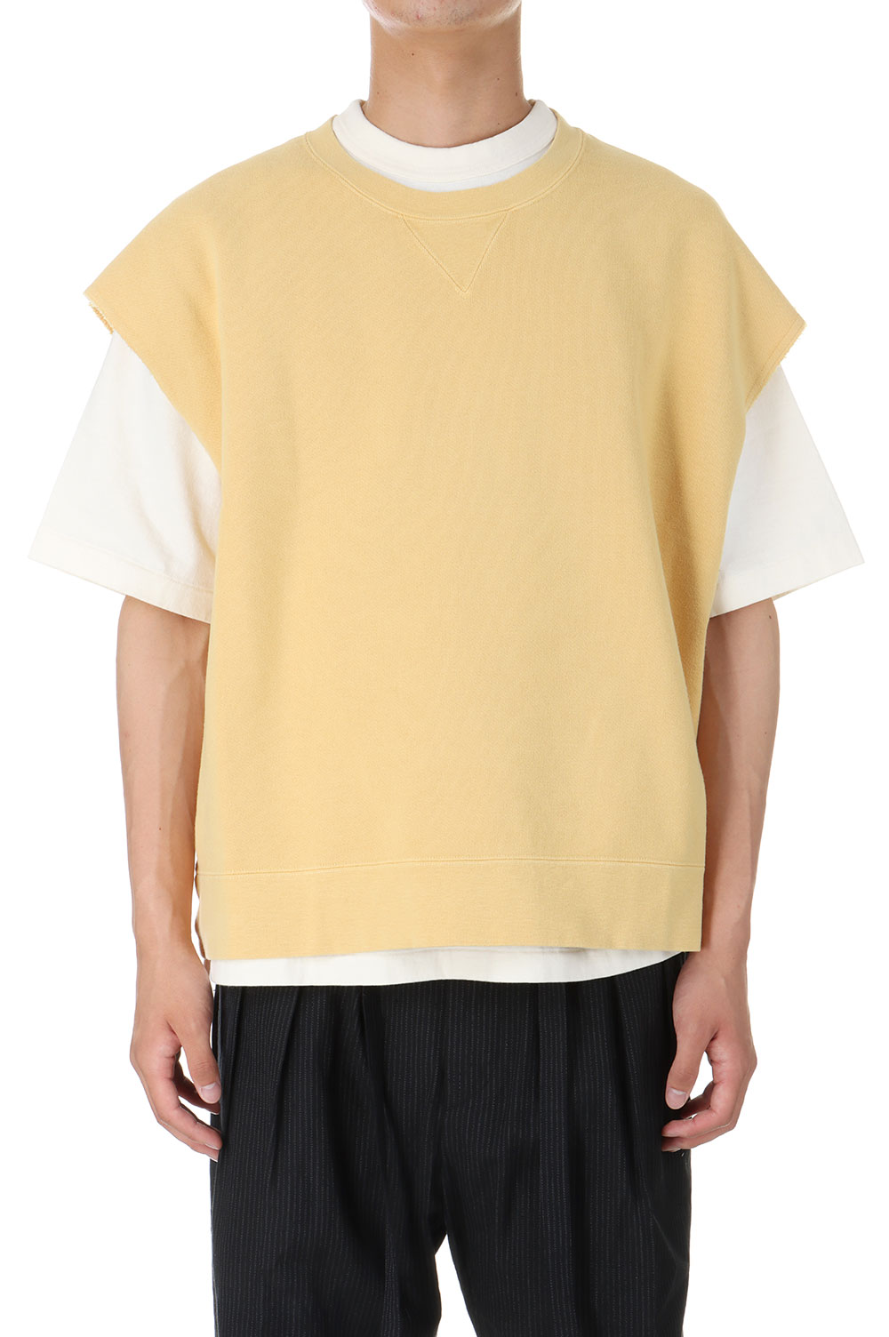 MONDO SWEAT S/L DMGD (U.D.)-MUSTARD- | セレクトショップ｜DeepInsideinc.com Store