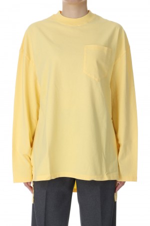 SIDE SLIT LONG TEE-Yellow（24SMSCU02  ）