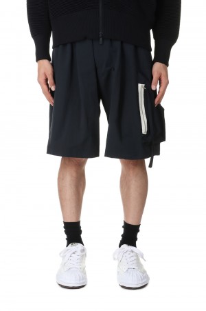NYLON TAFFETA SHORTS (WM10-SP241103) -BLACK-