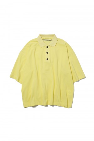SEED STITCH POLO SS (WM11-PL241111) -YELLOW-
