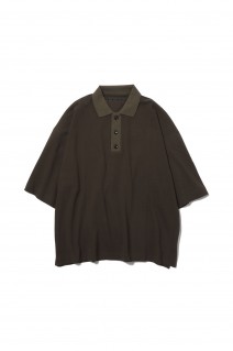 SEED STITCH POLO SS (WM11-PL241111) -BROWN-