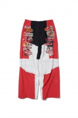 A.I. PATCHES EMBRIDERY TRACK PANTS(24SS06PT257)-BLACK/RED-