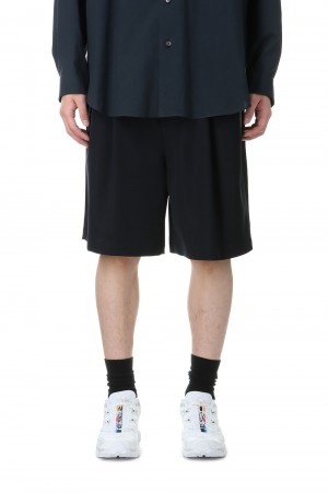 TWO TUCKS WIDE SHORTS / DARK NAVY (IH-24SS-P031-ND)