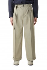 BELTED BUGGY TROUSERS / KHAKI (IH-24SS-P029-TB)