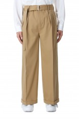 BELTED BUGGY TROUSERS / CAMEL (IH-24SS-P029-TB)