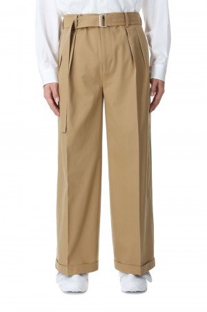 BELTED BUGGY TROUSERS / CAMEL (IH-24SS-P029-TB) | セレクトショップ ...