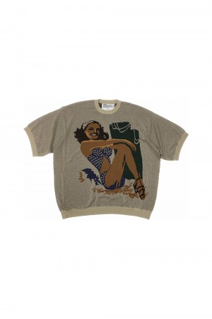 Smiling Girl Pullover Knit / Beige (24SSK-8)