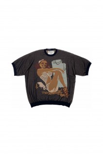 Smiling Girl Pullover Knit / Black (24SSK-8)