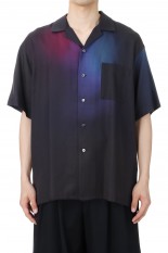 OVERSIZED GRADATION PLEATS SHIRT(ST.303)-BLACK- | セレクトショップ 