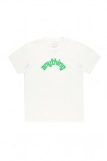 CURVED ANYTHING LOGO T-SHIRT / WHITE&amp;GREEN