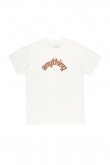 CURVED ANYTHING LOGO T-SHIRT / WHITE&amp;BROWN