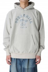 LOGO PRINDED HOODIE(2441000901)-HEATHER GRAY-