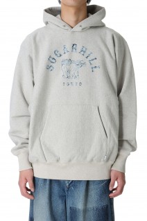 LOGO PRINDED HOODIE(2441000901)-HEATHER GRAY-