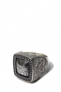 Engraved Mafia Ring(RX-721-1)-SILVER-
