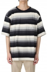 MULTI STRIPE BIG TEE(2441000911)-BLACK STRIPE-