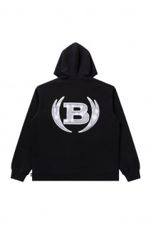 ICED OUT WINGED LOGO HOODIE / BLACK(BEPFW23TP36)