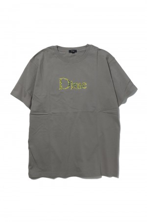 CLASSIC SKULL T-SHIRT(DIMESP2421CHR)-Charcoal-