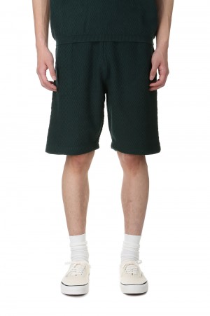 WAVE CABLE KNIT SHORTS(DIMESP2438FOR)-Forest-