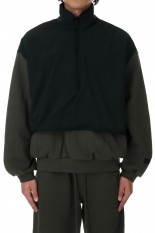 Nylon Fleece Mockneck Sweater/Ink / Jet Black(202SP244300F)