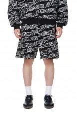 AOP Stamp Sweat Shorts / Black-White