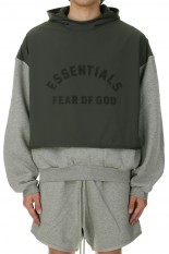 Nylon Fleece Hooded Sweater/Dark Heather(202SP244323F)