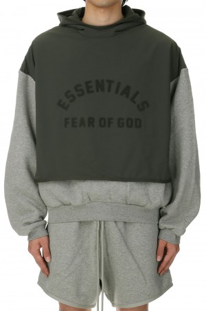 Nylon Fleece Hooded Sweater/Dark Heather(202SP244323F)