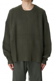 Raw neck Sweater/Ink(192SP244670F)