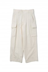 Cotton Serge 47 Pants(#bROOTS24S0)-#01Ivory-