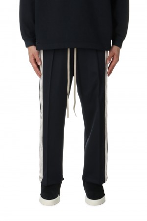 Pintuck and Stripe Relaxed Sweatpant / Black（#FG840-4002NEO）