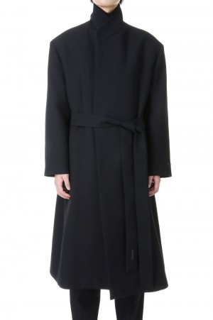 Stand Collar Relaxed Overcoat / Black（#FG830-402DWO）