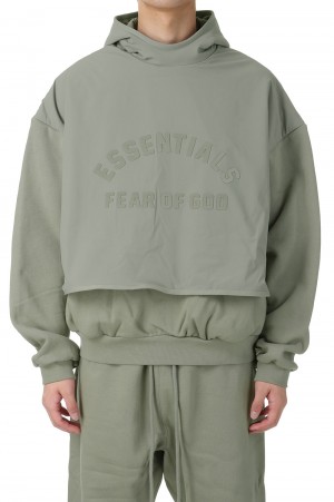 Nylon Fleece Hooded Sweater