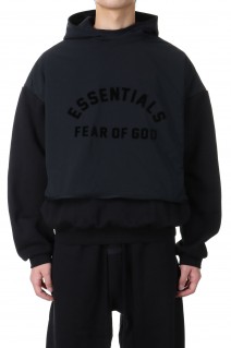 Nylon Fleece Hooded Sweater/Jet Black/ Jet Black(202SP244324F)