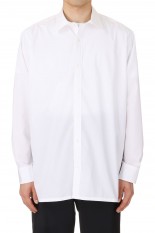 High Density Broad Square Cut L/S Shirt - WHITE (TP241-50001)