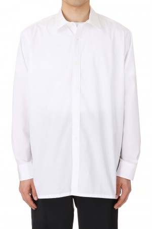 High Density Broad Square Cut L/S Shirt - WHITE (TP241-50001)