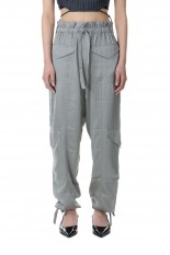 Washed Satin Pants-FROST GRAY(F8609)