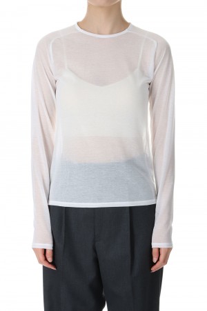 SHEER BACK OPEN PULLOVER / WHITE(24SCT-#326L)
