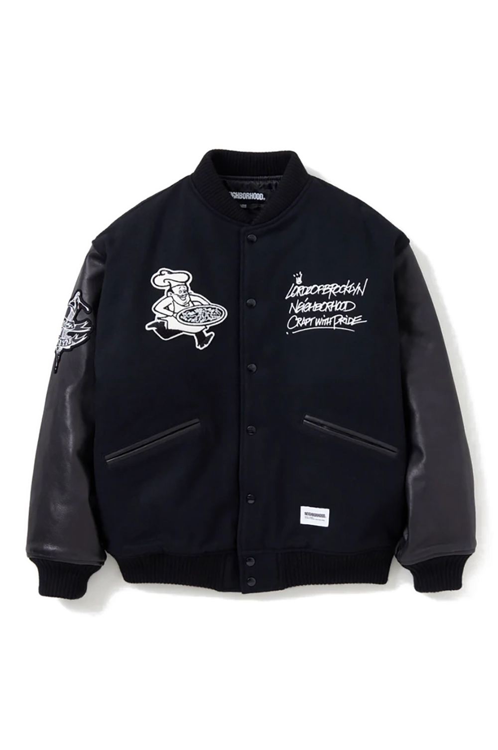 NH × LORDZ OF BROOKLYN . STADIUM JACKET / BLACK (232SZNH-JKM01S 