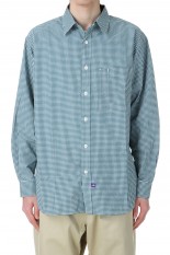Regular Collar Gingham Field Shirt - GREEN (NT3433N)