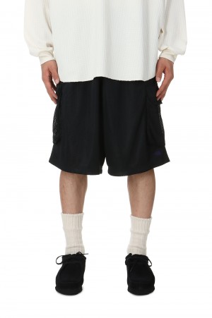 Mesh Cargo Pocket Field Shorts - BLACK (NT4403N)