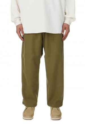 Uncut Corduroy Wide Tapered Field Pants - KHAKI BEIGE (NT5406N)