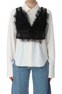 Tulle Tank top-BLACK(CB-24047)