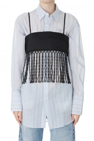 beads camisole-BLACK(CZ-24080)