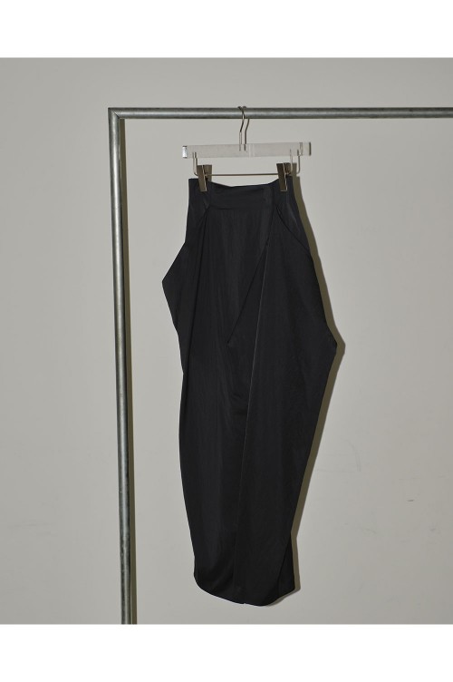 Satin Drape Skirt -INDIGO（12410803） | セレクトショップ