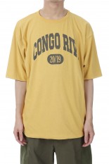 Suvin Cotton Reversible Short Sleeve Tee - YELLOW x NAVY (CSLM-129)