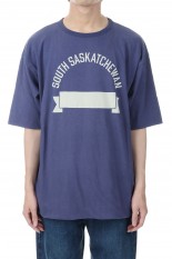 Suvin Cotton Reversible Short Sleeve Tee - NAVY x YELLOW (CSLM-129)