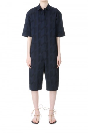 Jacquard Half Shorts All in one -Navy (AO0101-SS24)