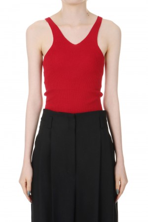 V Knit Tank-RED(026-024-KT75)