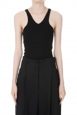 V Knit Tank-BLACK(026-024-KT75)