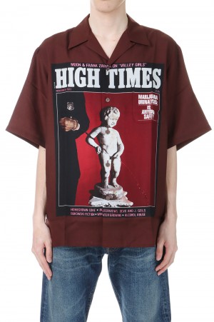 HIGHTIMES / S/S HAWAIIAN SHIRT ( TYPE-3 ) / BROWN(HIGHTIMES-WM-HI07)