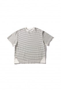 ORGANIZED TEE SS / 9oz C.JERSEY BORDER - WHITE (SW-C0206)
